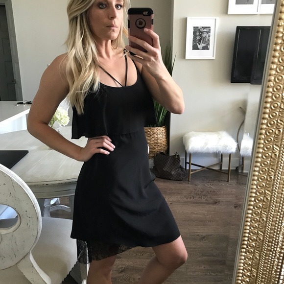 BCBGeneration Dresses & Skirts - BCBGeneration LIttle Black Dress with Lace Detail